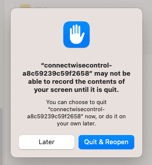 Enabling ScreenConnect on MacOS - Generation IX